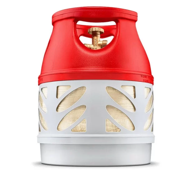Композитный газовый баллон Hexagon Ragasco 12,5 л с красной крышкой, лёгкий и безопасный для бытового использования, купить в Казахстане
